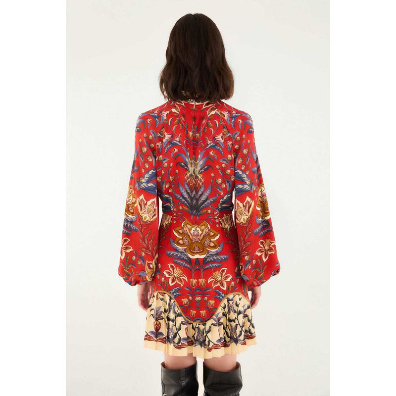 FARM Rio Winter Breeze Red Mini Dress image number 1